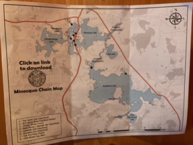 QR Code Minocqua Kawaga Lakes Protection Association safety and location map maps for area lakes